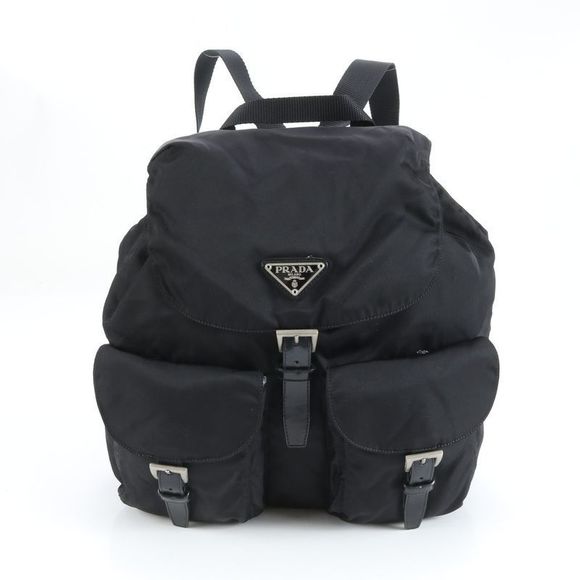 バッグ PRADA LEATHER TESSUTO NYLON BACKPACK Prada Tessuto Nylon Triangle Logo Leather X Nylon Backpack Sac